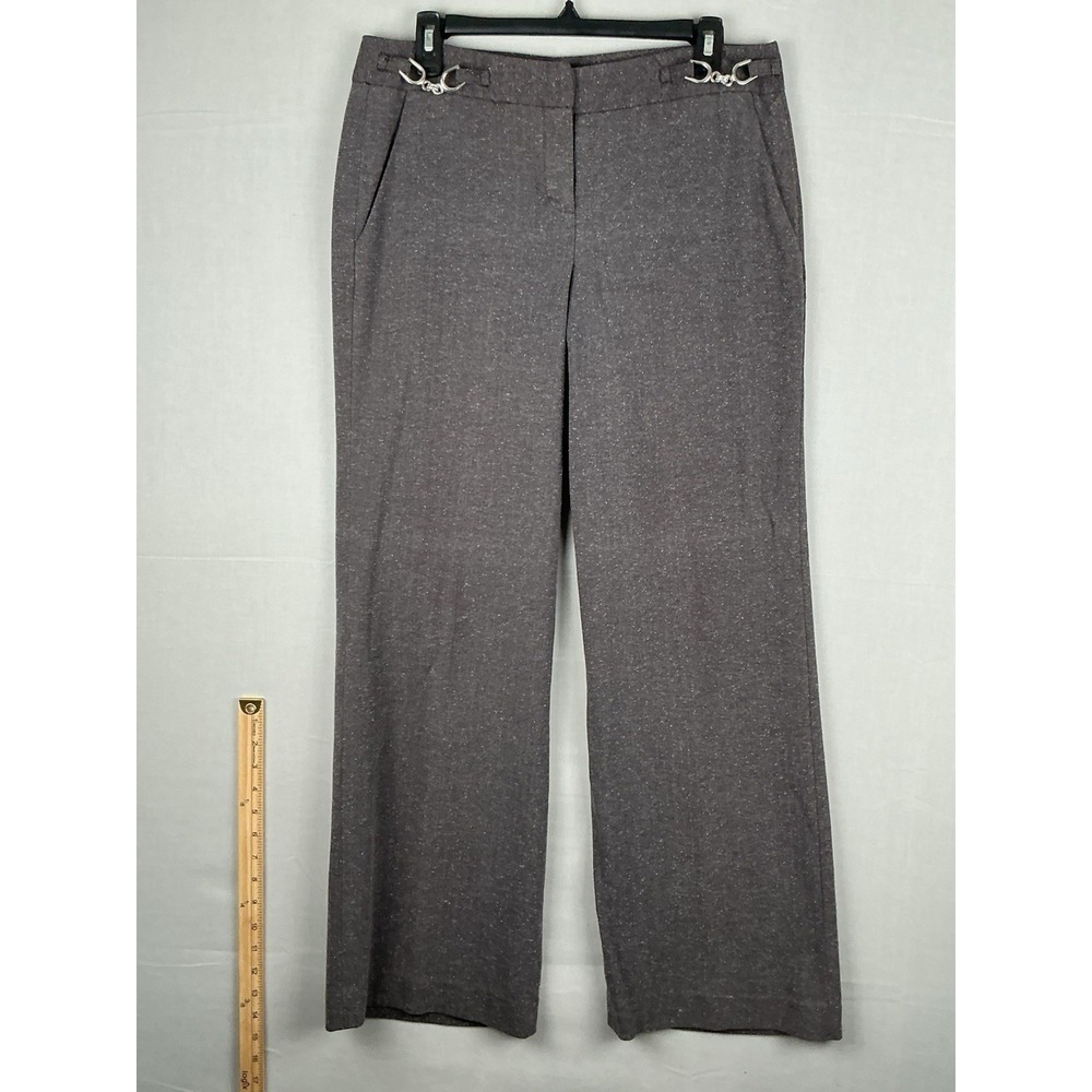 Sharagano Studio Dress Pants Womens 8 Brown Wide Leg Career Trouser